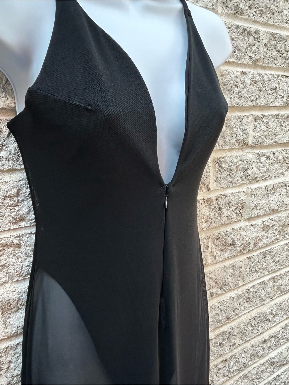SKIMS Body Mesh Plunge Midi Dress - Picture 5 of 7